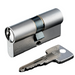 Iseo f6 1 Star Euro Cylinder Lock - 40/40 (80mm) / 35:10:35 - Nickel Finish- High Security