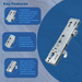 Lockmaster - Millenco Upvc Gearbox Door Lock (Hook) 35mm 92mm 62mm Night Latch