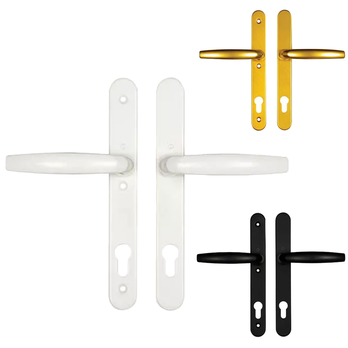 Hoppe Atlanta Lever Lever UPVC Multipoint Door Handles - 92mm PZ Unsprung 200mm Screw Centres Triple Screw Suits Roto