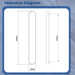 uPVC Door Handle Blank Plate French Doors Blanking Handle PVC 210mm Screw Centres Long Backplate