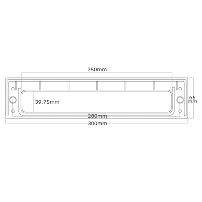 UAP Framemaster 12 Inch Fire Resistant Gold Letterplate 40-80mm INTUMESCENT