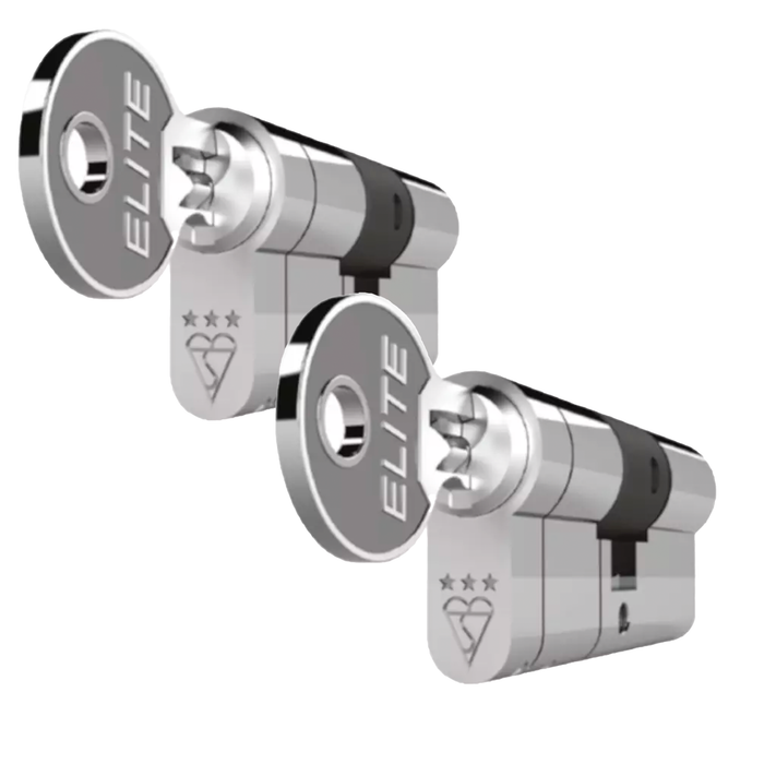 Elite 3* Euro 3 Star Keyed Alike Pair Euro Cylinder Anti Snap Bump High Security uPVC Door Barrel TS007 Lock