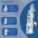 Ingenious Upvc Gear box Door Lock Centre Case 35mm Backset Double Spindle