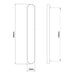 uPVC Door Handle Blank Plate French Doors Blanking Handle PVC 210mm Screw Centres Long Backplate