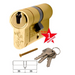 35 / 35 Brass Eurospec MPX6 1 Star High Security Cylinder