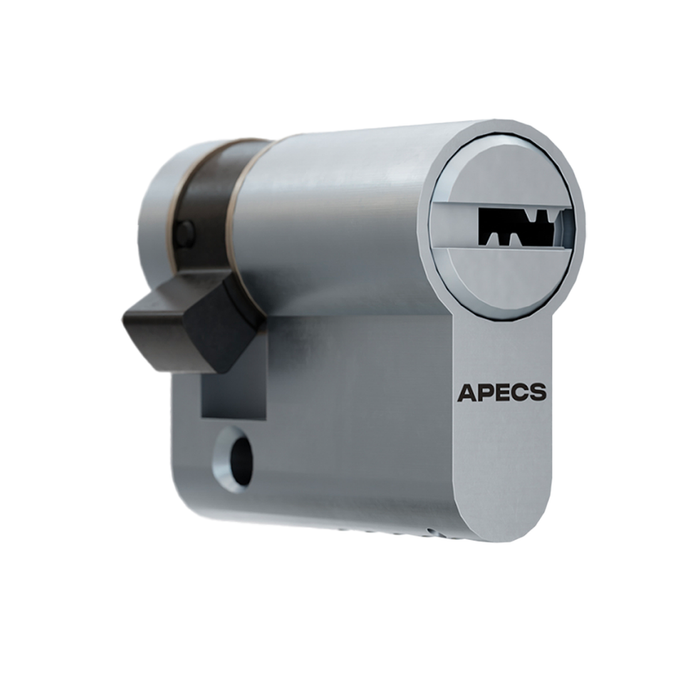 Apecs AP High Security Euro Half Cylinder Nickel Door Lock uPVC Aluminium Timber Door Barrel 6 Pin