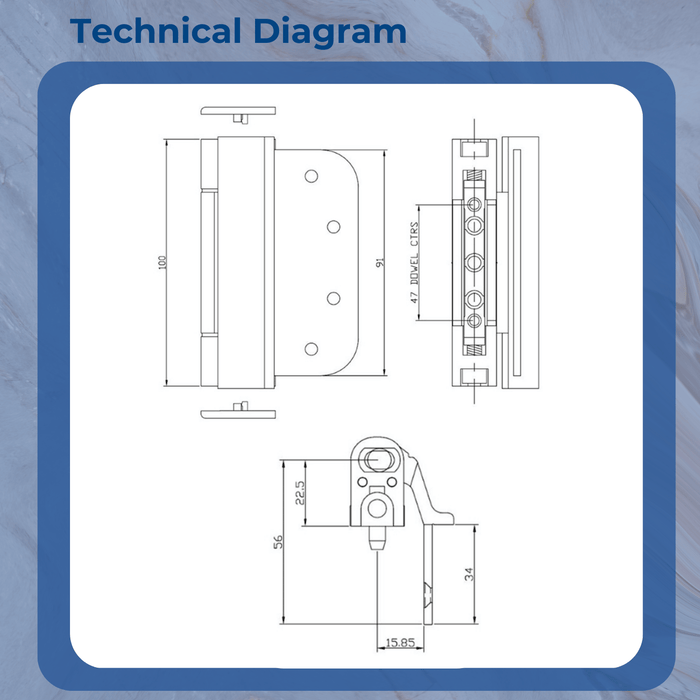 Elevator 2D Composite Door Hinge – Adjustable Hinge for uPVC & Timber Doors (Brown/White)