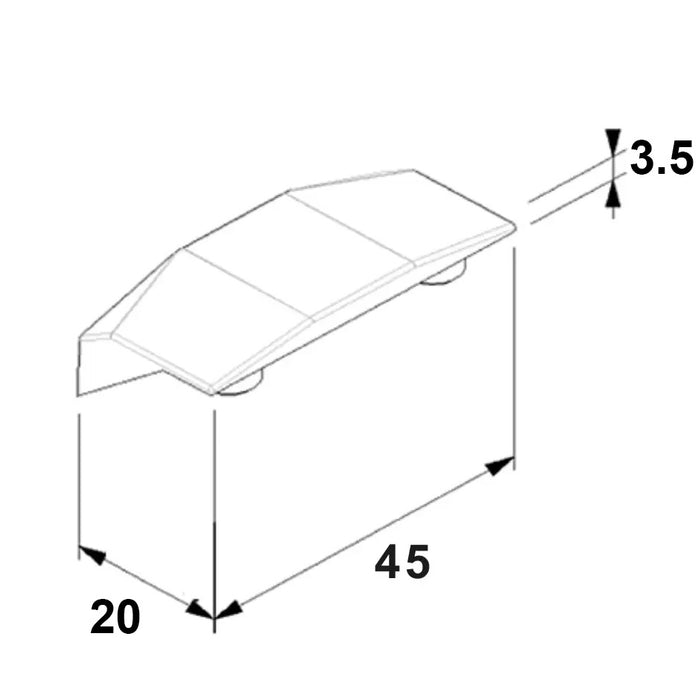 Caravan Ellbee - Premier Cockspur Window Wedge Corner 3.5mm Pack of 10