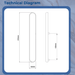 uPVC Door Handle Blank Plate French Doors Blanking Handle PVC 122mm Screw Centres Short Backplate