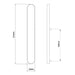 uPVC Door Handle Blank Plate French Doors Blanking Handle PVC 122mm Screw Centres Short Backplate