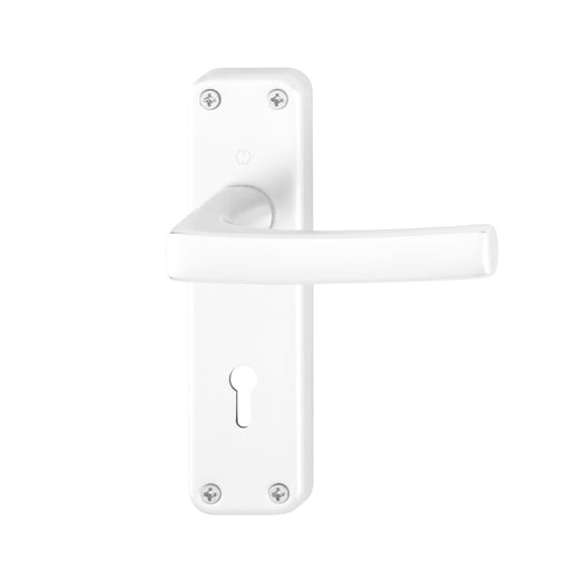 HOPPE Dubayy Lever Handle Set for Interior Doors Sprung Door Thickness: 32-50 mm White Hole Distance: 57 mm RAL 9010 White