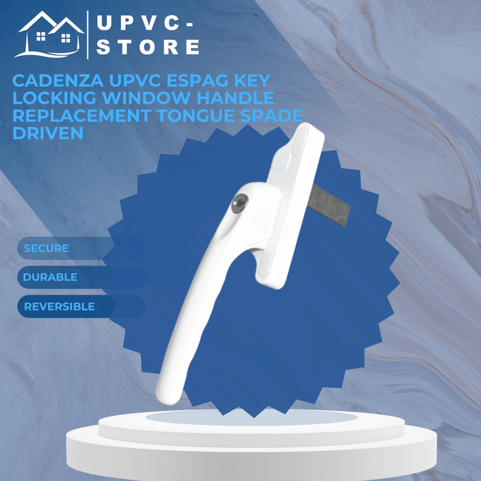 Cadenza UPVC Espag Key Locking Window Handle Replacement Tongue Spade Driven