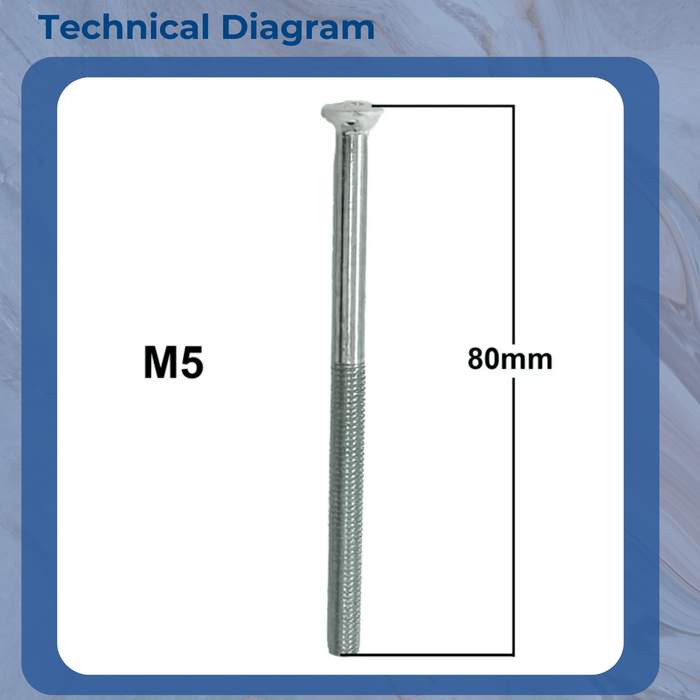 M5 Philips Head 80mm Length Pair Of Screws Door Handle uPVC Composite Doors