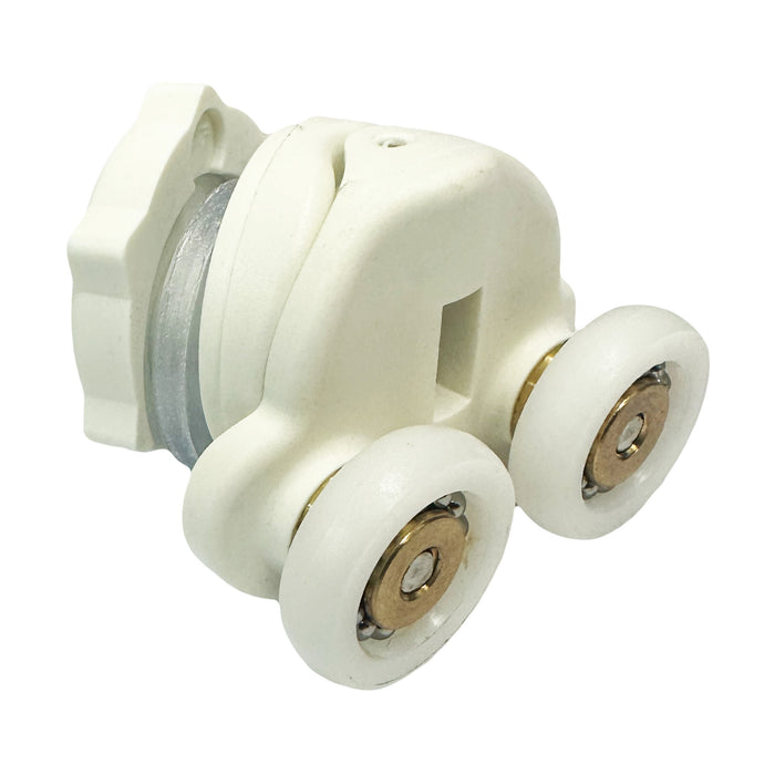 Caravan Ellbee Shower Door Roller bearing Swivel action 8367 Twin 19mm Wheel Diameter