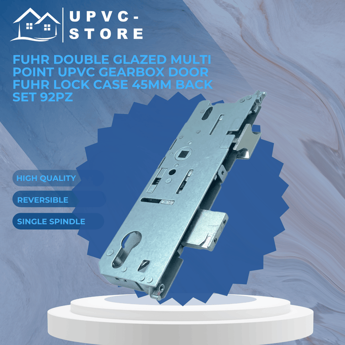 Fuhr Double Glazed Multi Point Upvc Gearbox Door Fuhr Lock Case 45mm Back Set