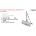 Size 3 Overhead Door Closer With Cover Fire Rated BS EN1634 Silver