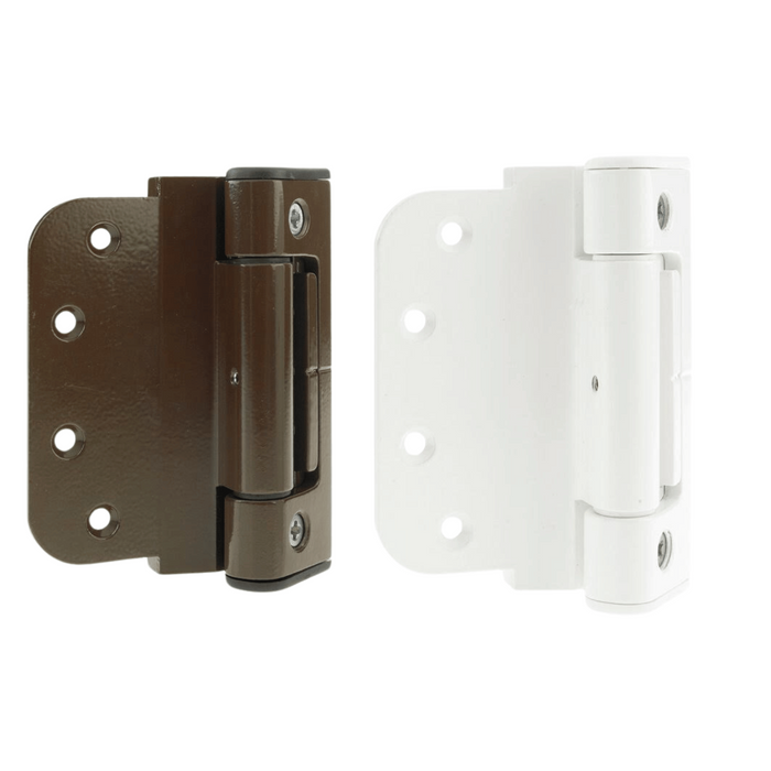 Elevator 2D Composite Door Hinge – Adjustable Hinge for uPVC & Timber Doors (Brown/White)