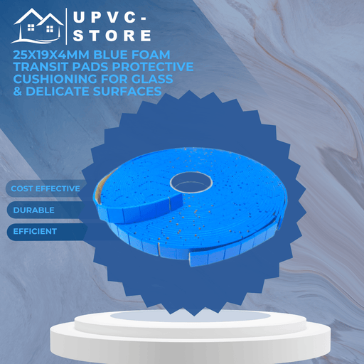 25x19x4mm Blue Foam Transit Pads – 600 Pads per Roll – Protective Cushioning for Glass & Delicate Surfaces