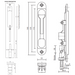 AXIM Flush / Shoot Bolt Suitable For Aluminium Doors flushbolt concealed door