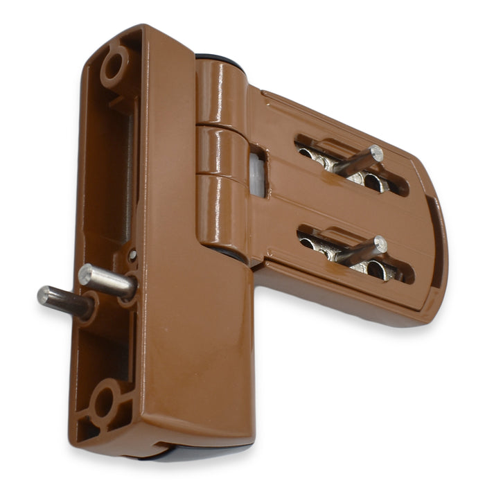 TROJAN PATRIOT FLAG HINGE IN OAK BROWN FOR UPVC DOOR