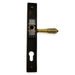 Anvil Aged Brass Reeded Slimline 92mm Door Lever Espag Lock Set