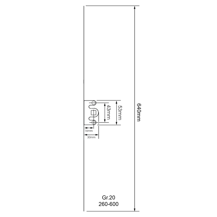 SI Siegenia Tilt and Turn TBT Drive Gear Upvc Lock Mechanism - Gr.20 260-600 F / TGMK Gr. 20 FFH 260 - 600