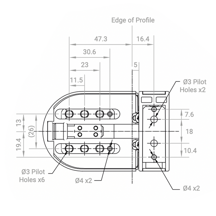 Affinity 3D Hinge Anthracite Grey RAL 7016 21mm Rebate Double Glazing Door Flag Hinge Adjustable