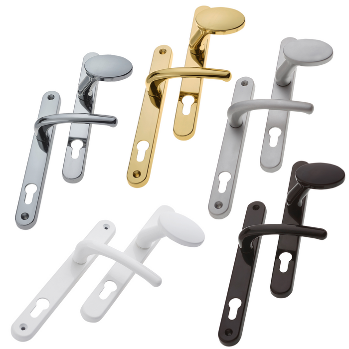 Fab Fix Blenheim UPVC Lever Pad Door Offset Handles 92 62 pz 240mm Screw Centres