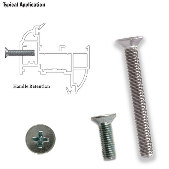 M5 Fixing Screws For Upvc Espag Window Handles M5 10mm - 45mm Phillips Countersunk Machine Screws Flat Head