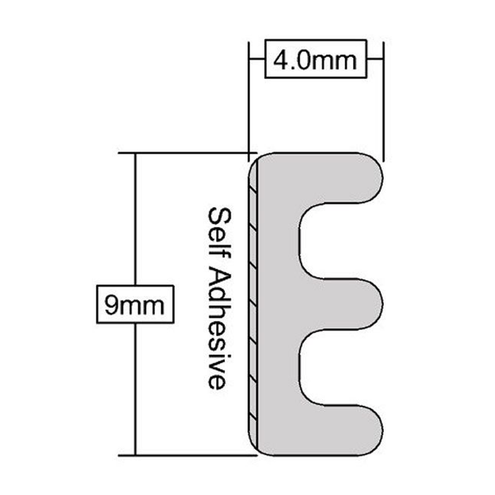 Stormguard EPDM 'E' Profile Rubber Seal 5m (16ft) White