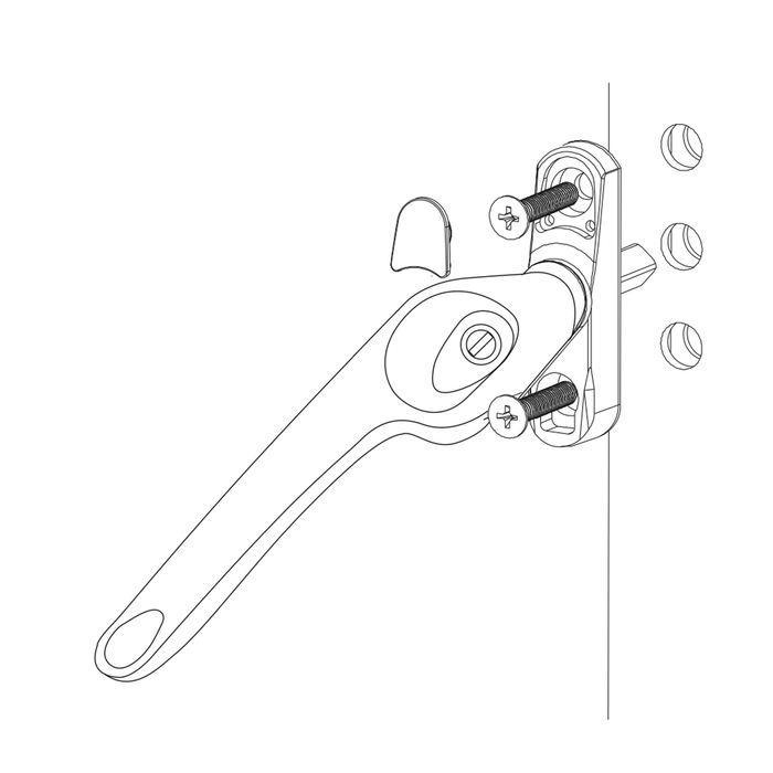 uPVC Universal Cranked Window Handle 9mm 15mm 30mm 43mm 55mm Spindle Locking Espag Double Glazing Replacement Right Left Hand