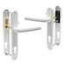 UPVC Door Handle Avocet Pioneer Sprung 92mm PZ Double Glazing Pair Set Patio PVC White 215mm