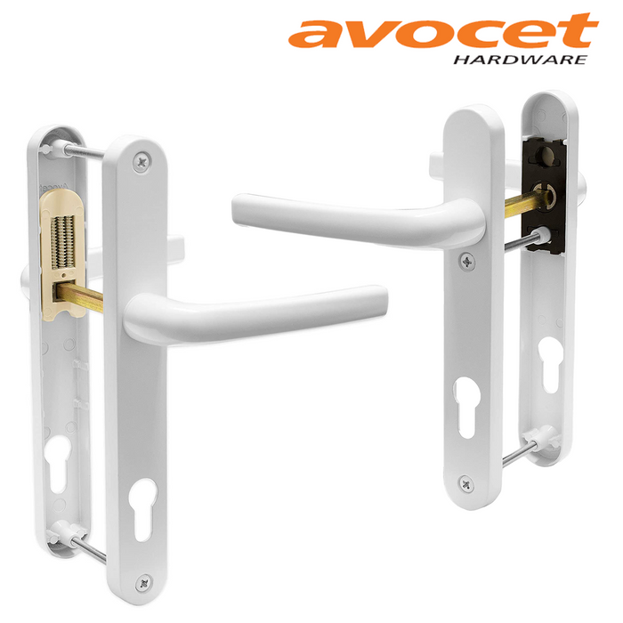 UPVC Door Handle Avocet Pioneer Sprung 92mm PZ Double Glazing Pair Set Patio PVC White 215mm