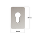 Euro Escutcheon Plate - Stick On - 70mm x 45mm Gold Brushed Silver