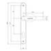 INGENIOUS Lever Pad UPVC Door Handle Inline Lever / Pad Sprung 92mm PZ Double Glazing Pair Set PVC 211mm Screws