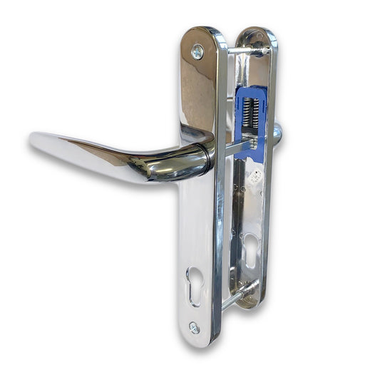 UPVC Double Glazing Trojan Sparta Chrome Lever Pad Inline 92PZ Sprung Patio Door Handle Set PVC