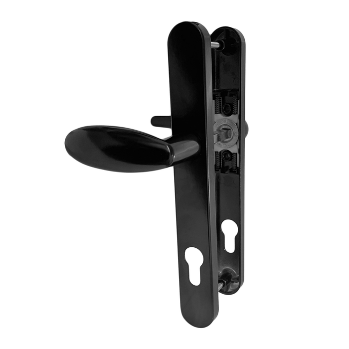 INGENIOUS Lever Pad UPVC Door Handle Inline Lever / Pad Sprung 92mm PZ Double Glazing Pair Set PVC 211mm Screws