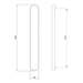 Balmoral uPVC Door Handle Blank Plate French Doors Blanking Handle PVC 211mm Screw Centres